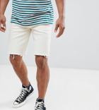 Heart & Dagger Slim Shorts In Off White - White