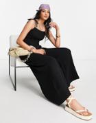 The Frolic Kourteney Beach Wide Leg Jumpsuit In Black