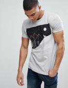 Esprit T-shirt With Wolf Print - Gray