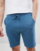 Asos Design Jersey Skinny Shorts In Blue - Gray