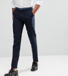 Harry Brown Tall Plain Black Slim Tuxedo Suit Pants - Navy