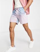 Jack & Jones Intelligence Drawstring Shorts In Blue Tie Dye