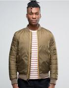 Timberland Quilted Bomber Jacket Slim Fit In Green - Green