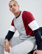 Nicce Sweatshirt In Gray With Contrasting Panels - Gray