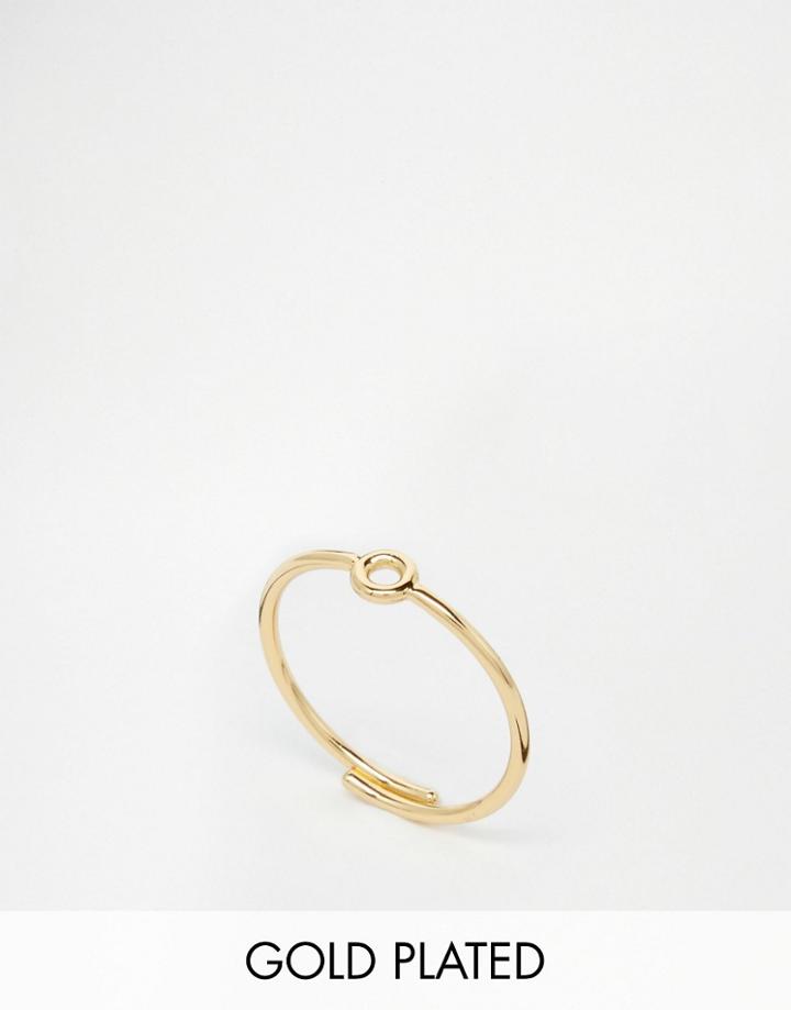 Pilgrim Delicate Circle Ring - Gold