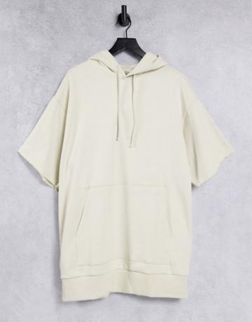 Weekday Elli Organic Cotton Plant Based Dye Sleeveless Hoodie In Off White