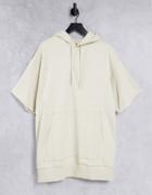 Weekday Elli Organic Cotton Plant Based Dye Sleeveless Hoodie In Off White