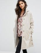 Mango Oversized Button Detail Anorak - Beige