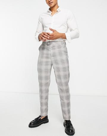 Bando Carrot Fit Tapered Checked Pants-multi