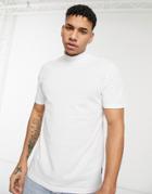 Only & Sons T-shirt With High Neck In White