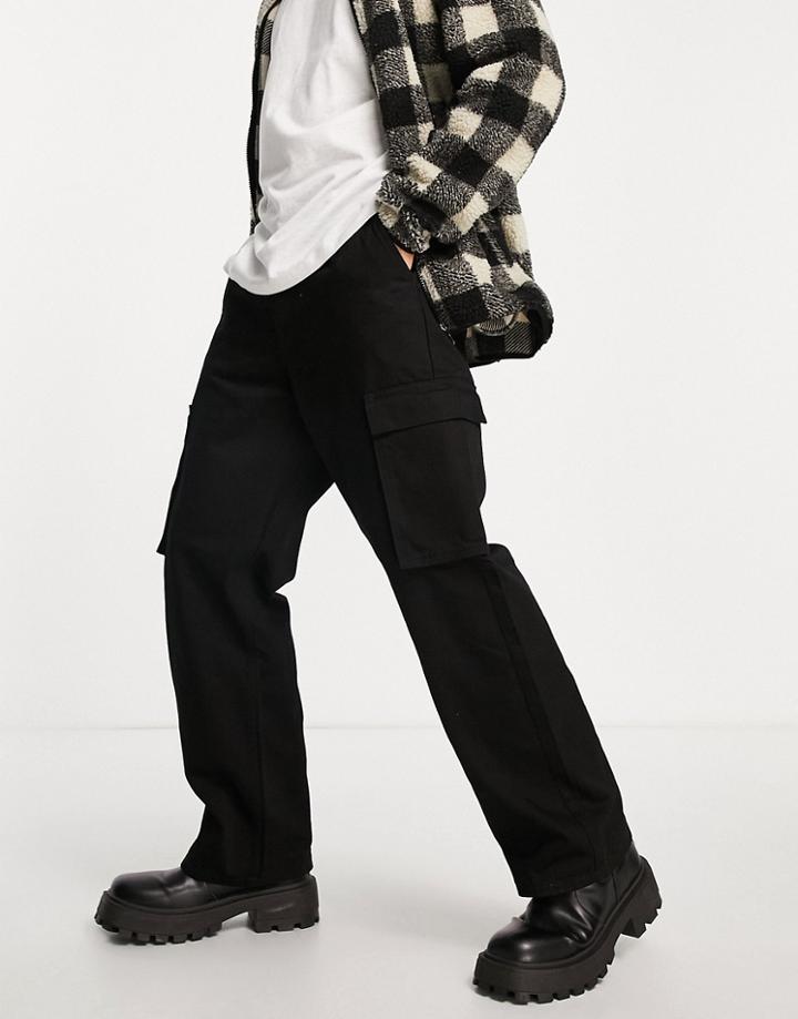 Dr Denim Omar Straight Utility Jeans In Black