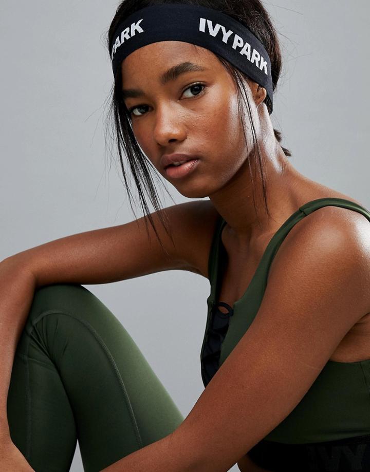 Ivy Park Logo Elastic Headband - Black