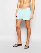 Asos Super Short Length Swim Shorts In Pastel Blue - Pastel Turquoise
