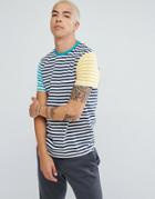 Asos T-shirt With Contrast Stripe - Multi
