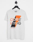 Jack & Jones Logo T-shirt In White Melange