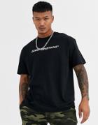 Good For Nothing Oversized T-shirt In Black With Racer Logo