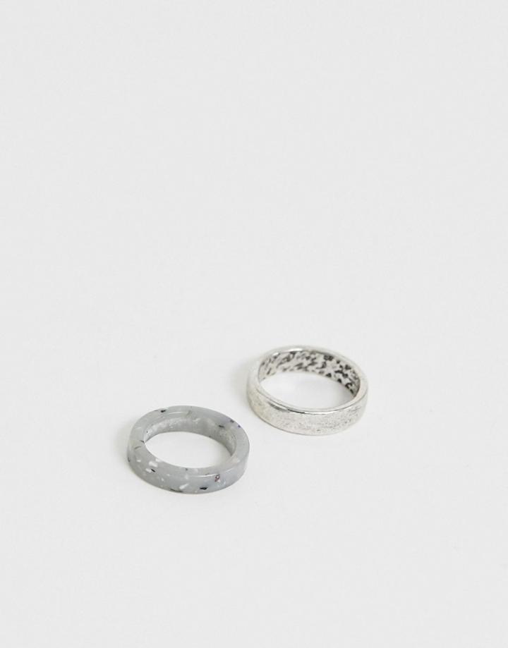 Icon Brand Stone Band Ring-beige