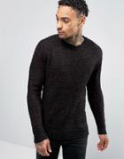 Religion Lowe Textured Knitted Sweater - Black