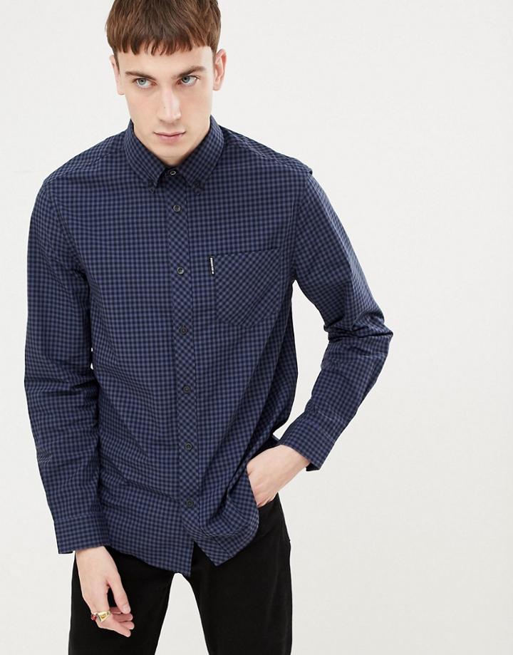 Ben Sherman Gingham Slim Fit Shirt - Blue