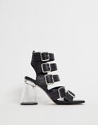 Asos Design Hunted Strappy Block Heeled Sandals - Black