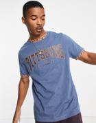 Asos Design T-shirt In Blue With Pittsburg California City Print-blues