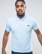 Lambretta Pique Polo Shirt With Retro Scooter Logo - Blue