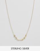 Asos Gold Plated Sterling Silver Circles Necklace - Gold