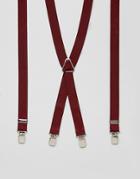New Look Suspenders In Burgundy - Red