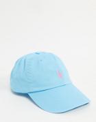Polo Ralph Lauren Cap In French Turqouise With Pony Logo-blues