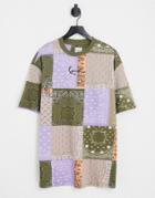 Karl Kani Small Signature T-shirt In Patchwork Paisley - Part Of A Set-multi