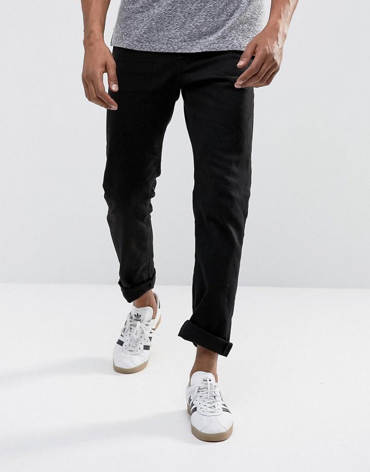 Jack & Jones Intelligence Jeans In Tapered Fit - Black