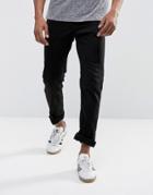Jack & Jones Intelligence Jeans In Tapered Fit - Black