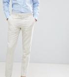 Farah Skinny Wedding Suit Pants In Linen Exclusive - Stone