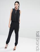 Y.a.s Tall Faun Double Layered Jumpsuit - Black