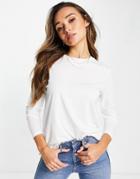 Asos Design Ultimate T-shirt With Long Sleeve In Organic Cotton Blend In White
