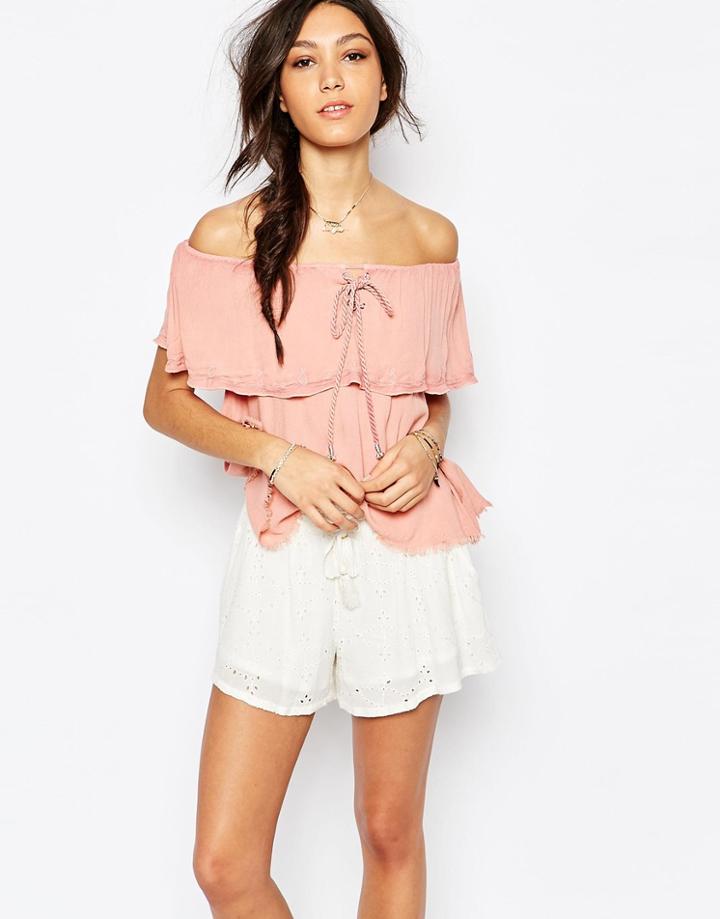 Somedays Lovin Sweet Lullaby Beach Blouse - Dusty Pink