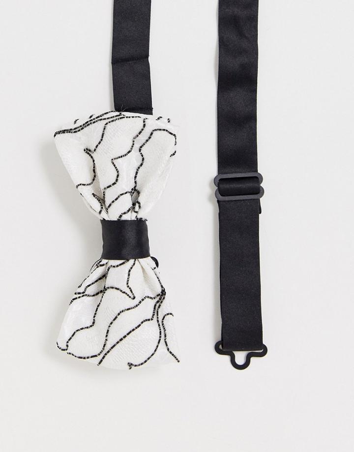 Devils Advocate White Lace Bow Tie