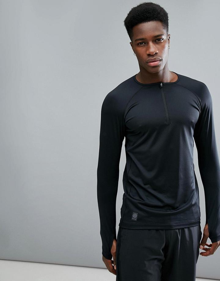 Skins Running Trooper Mid-layer 1/2 Zip Sweat Sp00461529001 - Black