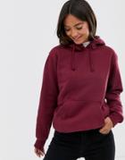Brave Soul Clara Wine Hoodie-red