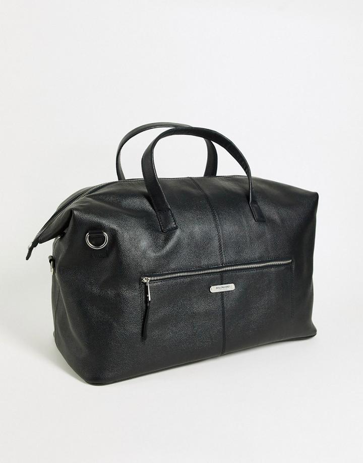 Bolongaro Trevor Leather Grain Holdall-black