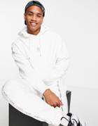 Topman Signature Woven Tab Hoodie In White - Part Of A Set