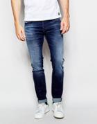 Diesel Jeans Sleenker 845s Skinny Fit Stretch Dark Wash - Dark Wash