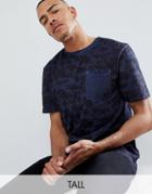 Replika Tall T-shirt With Leaf Print - Blue