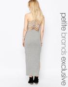 Noisy May Petite Ladder Back Maxi Dress - Gray Marl