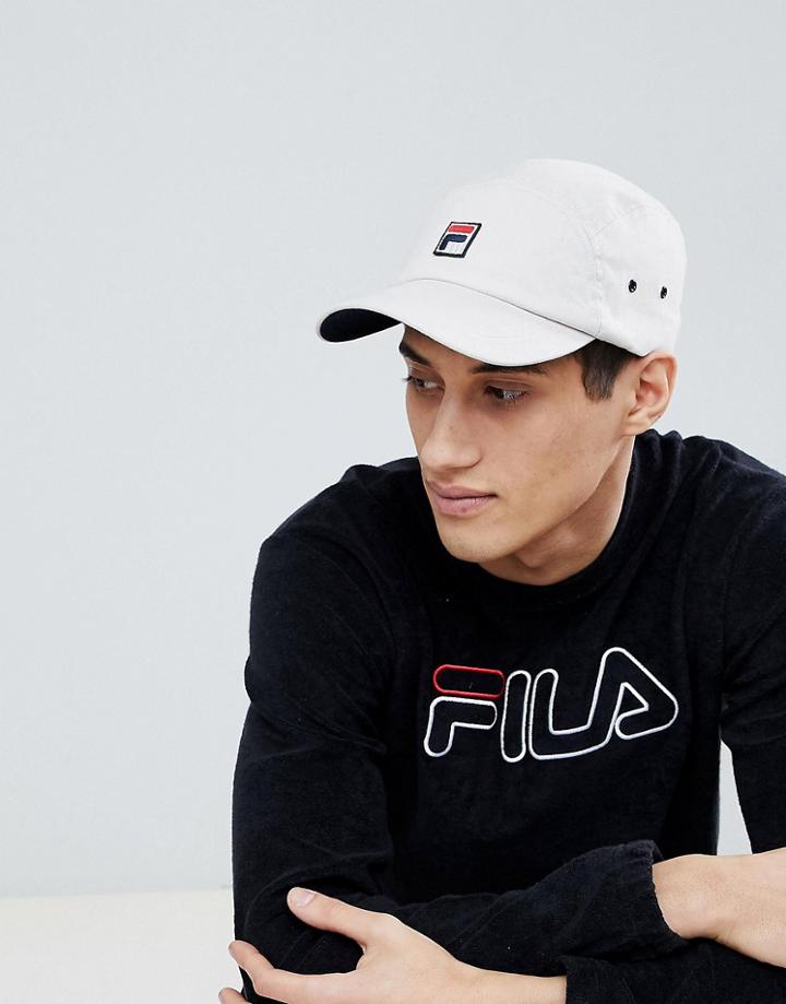 Fila Rainey 5 Panel Cap With Small Box Logo In Tapioca - Beige
