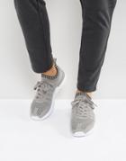 Stradivarius Knitted Sneakers In Gray - Gray