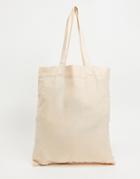 Asos Design Tote Bag In Off White Organic Cotton-neutral