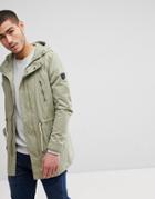 Solid Parka In Khaki - Green