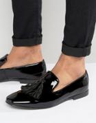 Kg By Kurt Geiger Tassel Loafers In Patent Leather - Black