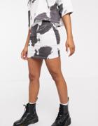 Noisy May Cow Print Mini Skirt - Multi